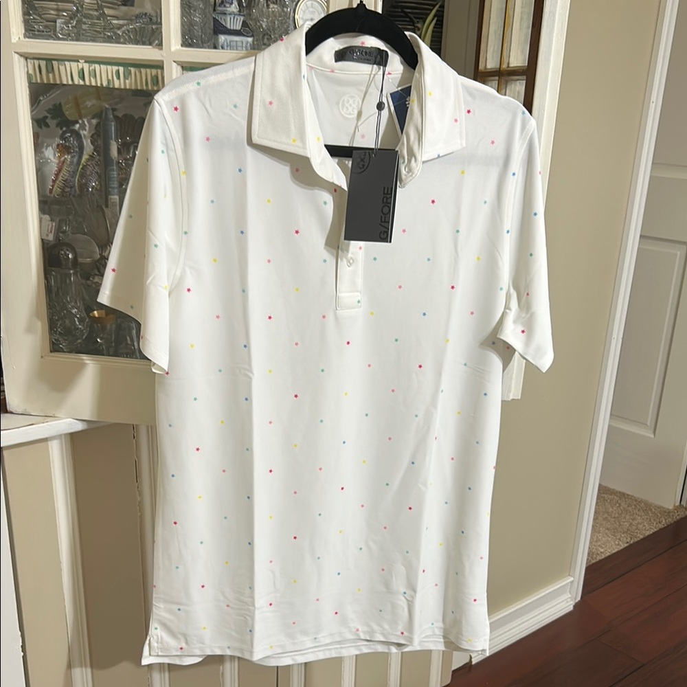 G/FORE White Polo Shirt Classic Design
